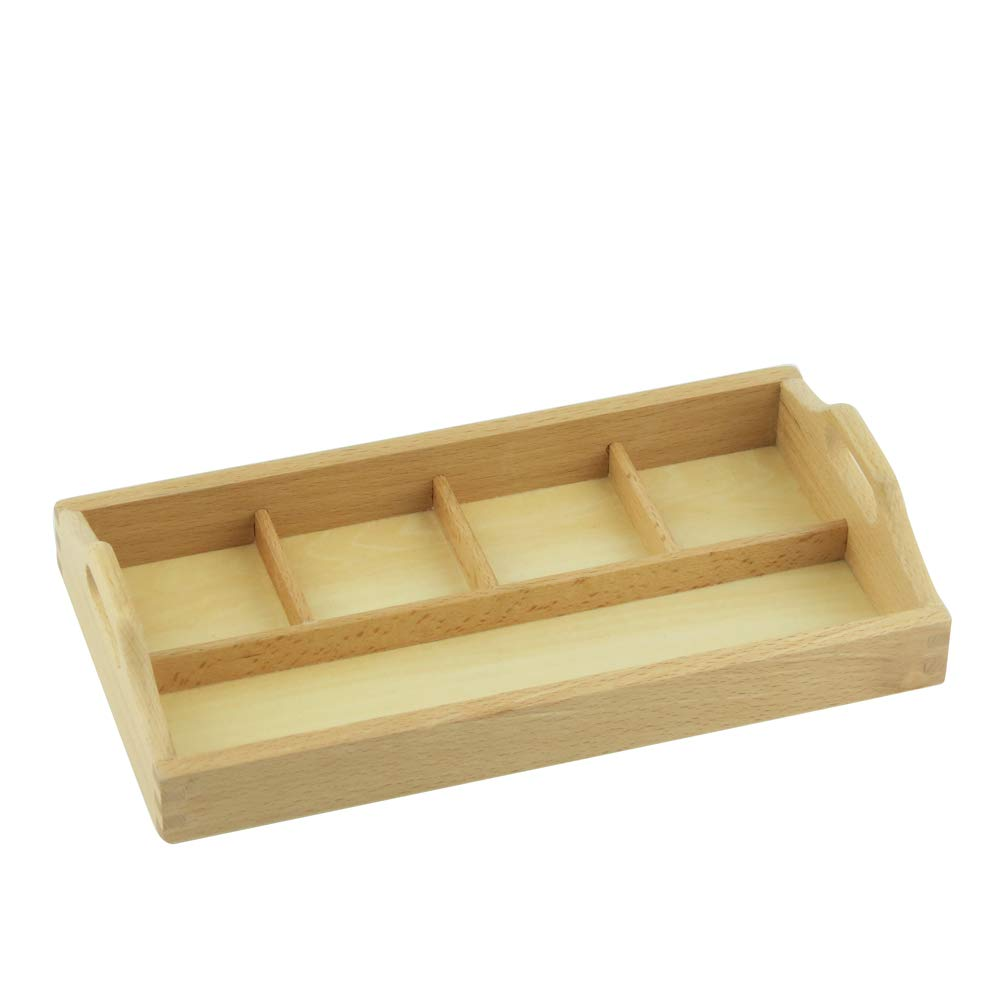 Montessori Baby Toy Wooden 4 Compartment Sorting Tray Early Education Preschool Toys Brinquedos Juguetes - Buy Montessori Baby Toys Tray,Montessori...
