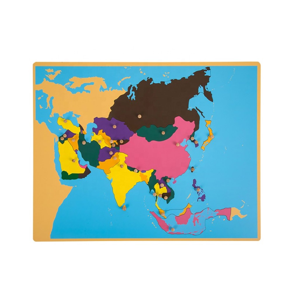 Starlink Early Learning Kindergarten Kids Wooden Montessori Map Puzzle Map Of Asia Puzzle Map - Buy Montessori Asia Puzzle Map,Montessori Toys Map...