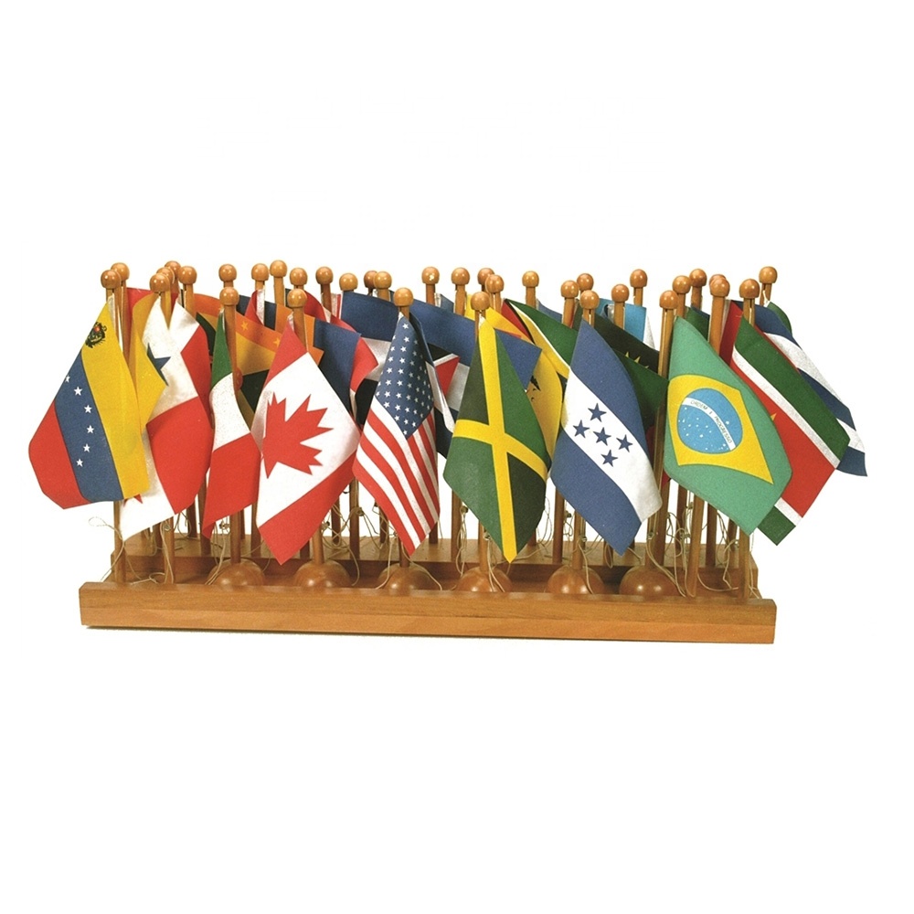 Starlink Montessori Materials Kids Toys Wooden Stand For North America Flag Set - Buy North America Flag Set With Stand,Montessori North America...
